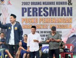 Rudianto Lallo Hadir Resmikan Posko Pemenangan Anak Rakyat di Kecamatan Manggala