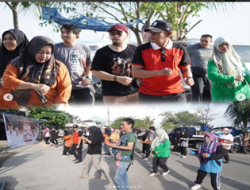 Camat Dan Sekcam Ujung Tanah Mengikuti Senam Sehat