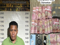 Polisi di Sulsel Curi Emas dan Uang Rp 225 juta, Aipda Junaidin Ditangkap saat Nongkrong Di jl Ujung pandang