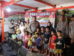 Polres Pelabuhan Makassar Berbagi Kebahagiaan Dengan Anak Panti Asuhan
