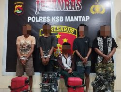 Tim Puma Polres Sumbawa Barat Berhasil Ungkap Kasus Tindak Pidana, 5 Terduga Diamankan di Pulau Lombok