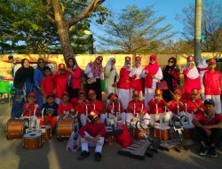 Siswa UPT SPF SDN Melayu Mengikuti Drumband di Makassar F8