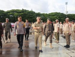 Ribuan Satlinmas dan Satpol PP Siap Wujudkan Pemilu Damai dan Berkualitas di Makassar