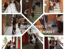 Gelar Sabtu Bersih, UPT SPF SDN Baraya I Makassar Laksanakan Kerja Bakti