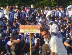 UPT SPF SMPN 54 Turunkan Siswa Sukseskan Apel Pelajar SMP Se Kota Makassar