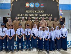 UPT SPF SMPN 52 Makassar Laksanakan Pengukuhan Tim Satgas dan Komitmen Sekolah Bersinar “Bombe Narkoba”