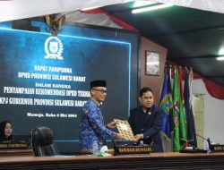 DPRD Sulbar Gelar Rapat Paripurna Terkait Penyampaian LKPJ Gubenur Tahun 2023