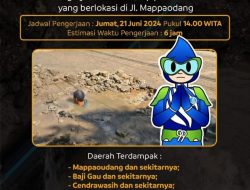 Dianjurkan Tampung Air, PDAM Makassar Benahi Pipa Bocor di Mappaodang dan Sekitarnya