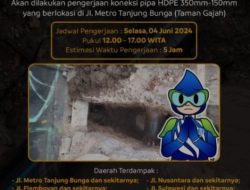 Pengerjaan Koneksi Pipa HDPE di Jalan Metro Tanjung Bunga, Debit Air Akan Berkurang