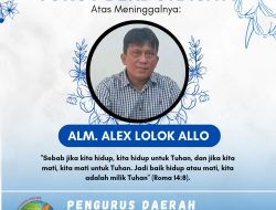 Keluarga Besar PD IWO Toraja Raya Berduka, Koordinator Bidang Kesejahteraan dan Usaha PD IWO Toraja Raya Tutup Usia