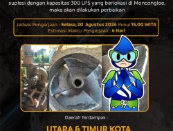 PDAM Makassar Lakukan Perbaikan Kerusakan pada Impeller Pompa Suplesi di Moncongloe