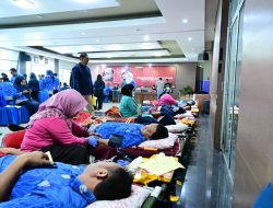 HUT ke-100, PDAM Makassar Bekerja Sama UPT Transfusi Darah Dinkes Sulsel Gelar Donor Darah