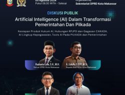 Sekretariat DPRD Makassar Gelar Diskusi Publik, Bertema AI Dalam Transformasi Pemerintahan dan Pilkada