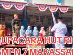 Peringati HUT RI ke-79, UPT SPF SMPN 7 Makassar Gelar Upacara Bendera