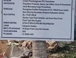 Diduga Paket perkim Provinsi Untuk Pengerjaan Jalan Rabat Beton di Desa Seburing DiKerjakan Asal Asalan