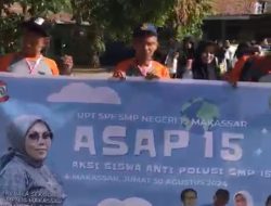 Penetapan Hari Aksi Siswa Anti Polusi di UPT SPF SMPN 15 Makassar