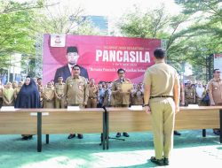 Pj Sekda Makassr Deklarasi dan Tandatangani Pakta Netralitas ASN Pemkot Makassar