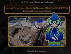 PDAM Makassar Lakukan Pengerjaan Koneksi Pipa, Sepanjang Jalur Summarecon Terdampak