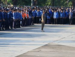 Plt. Kasatpol PP Makassar Bersama Jajaran Hadiri Upacara Hari Kesadaran Nasional 2024 di Lapangan Karebosi