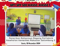 Penarikan Mahasiswa Magang Gelombang 2 di UPT SPF SDI Kassi Kassi 1, Kolaborasi Menuju Hidup Sehat