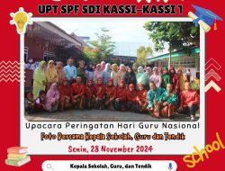 Semangat Kolaborasi dan Apresiasi, UPT SPF SDI Kassi-Kassi 1 Makassar Meriahkan Hari Guru Nasional 2024