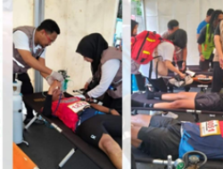 Tim Medis P3K Puskesmas Tamalate Siaga di Kegiatan Diaspora Kareba 10K Makassar Berlari