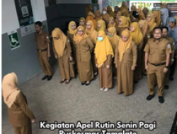 Kegiatan Apel Pagi Rutin Puskesmas Tamalate Makassar, Senin, 11 November 2024