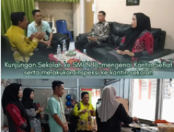 Kunjungan Petugas Puskesmas Tamalate untuk Inspeksi Kantin Sehat di SMPN 18 Makassar