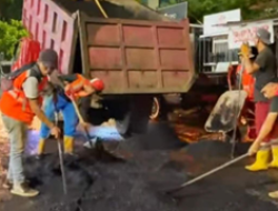 Lagi ,Satgas Dinas PU Makassar Lakukan Pemeliharaan Jalan Pendidikan