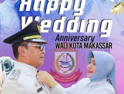 Kepala BKPSDMD Kota Makassar H. Akhmad Namsum Ucapkan Selamat HUT Pernikahan kepada Wali Kota Makassar