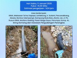 Koneksi Pipa di Kima Raya II Akan Dikerjakan Sabtu, PDAM Makassar Sarankan Penyimpanan Air