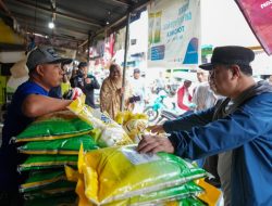 Kunker di Polman, PJ Bahtiar Bersama Pemkab Jalan Sehat dan Pantau Pasar