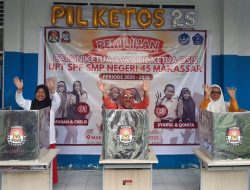 Pemilihan Ketua dan Wakil Ketua OSIS UPT SPF SMPN 45 Makassar Periode 2025-2026 Berjalan Sukses