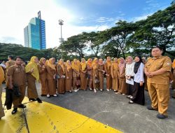 UPT SPF SDN Mattoanging 2 Makassar Turut Serta dalam Apel Pagi Pasca Libur Lebaran 1446 H di Lapangan Karebosi