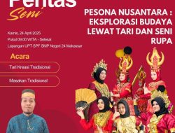 SMPN 24 Makassar Gelar Pentas Seni “Pesona Nusantara”, Eksplorasi Budaya Lewat Tari dan Kuliner Tradisional