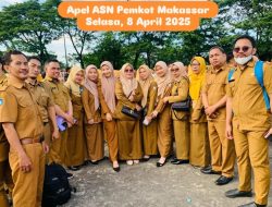 Guru dan Tenaga Kependidikan UPT SPF SDI Galangan Kapal 1 Makassar Ikuti Apel Pagi Pasca Libur Lebaran di Karebosi