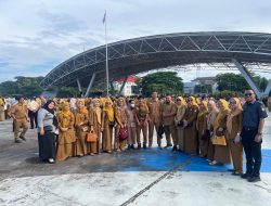 Semangat Baru Pasca Lebaran, UPT SPF SDN Mongisidi 2 Makassar Ikut Apel Pagi Bersama Pemkot Makassar