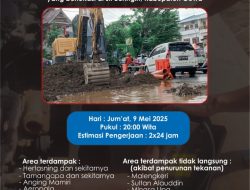 PDAM Makassar Bergerak Cepat Atasi Kebocoran Pipa 600mm, Pelanggan Diminta Siaga