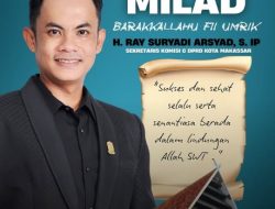 DPRD Makassar Ucapkan Selamat Ulang Tahun kepada Legislator Ray Suryadi Arsyad