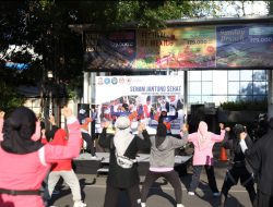 Melinda Aksa Ajak Ibu-Ibu Makassar Jaga Jantung Lewat Senam Sehat di CFD