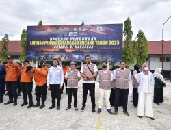 Tim Medis Dinkes Makassar Ikuti Upacara Pembukaan Latihan Bencana Tahun 2025 di Lantamal VI