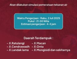 PDAM Makassar Lakukan Simulasi Pemerataan Tekanan Air, Sejumlah Wilayah Terdampak