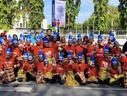 SD Inpres Sambung Jawa 1 Ikut Meriahkan Festival Ganrang Bulo Briton di Makassar
