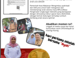 Pemkot Makassar Ajak Ayah dan ASN Pria Dampingi Anak di Hari Pertama Sekolah