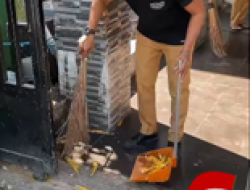 Sambut HUT RI ke-80, Dinas Kesehatan Makassar Gelar Kerja Bakti dan Percantik Kantor