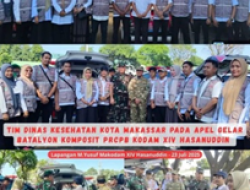 Dinkes Makassar Perkuat Sinergi Tanggap Bencana di Apel Gelar Batalyon Komposit PRCPB Kodam XIV/Hasanuddin