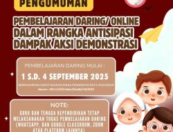 SDN Kalukuang I Makassar Gelar Pembelajaran Daring Antisipasi Dampak Aksi Demonstrasi