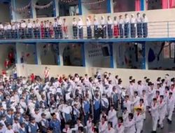 Paskibra SMPN 5 Makassar Gelar Upacara HUT ke-80 Kemerdekaan RI