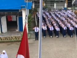 Pelajar SMPN 33 Makassar Rutin Gelar Upacara Bendera Setiap Senin