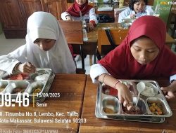 Suasana Semangat Warnai Peluncuran Program Makan Bergizi Gratis di SDI Pannampu I Makassar